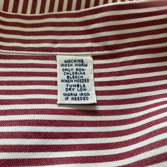 Ralph Lauren Burgundy & White Long Sleeve Button-Down Shirt Size 15 1/2/32/33 - Picture 8 of 8